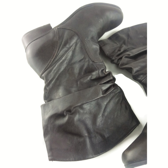 ARTURO CHIANG Brown Leather Slouch Ankle Boots - Picture 8 of 8